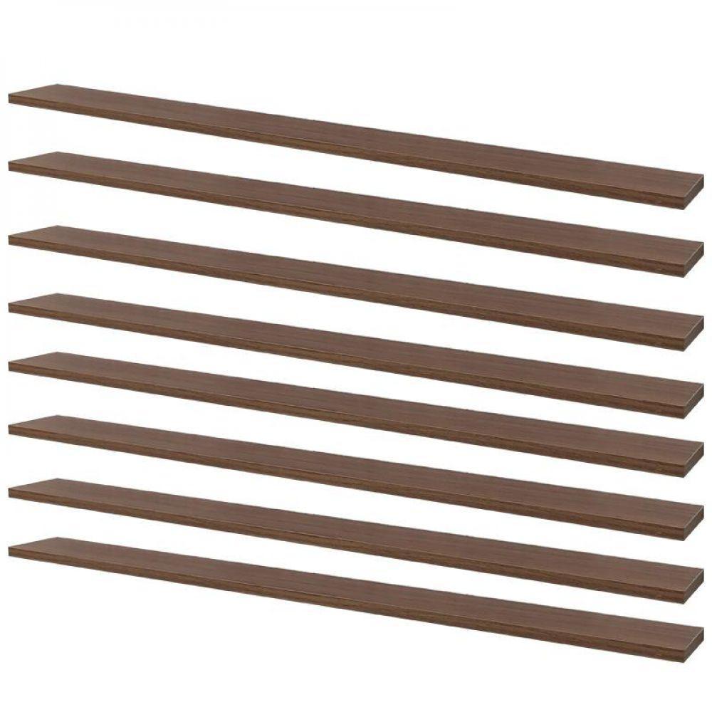 Kit 8 Prateleiras 80 X 10cm Nogal Suporte Invisível - 1