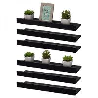 Kit 6 Prateleiras Porta Quadros 60 X 15cm Suporte Invisível - 1