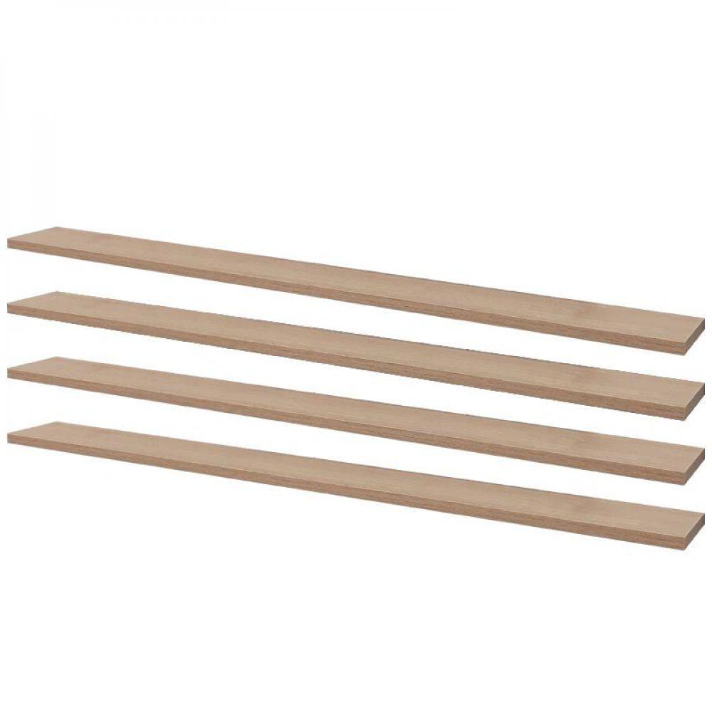 Kit 4 Prateleiras 100 X 10cm Carvalho Suporte Invisível - 1