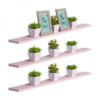 Kit 3 Prateleiras 90 x 20cm Rosa Claro Invisível - 1