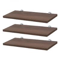 Kit 3 Prateleiras 60 X 15cm Nogal Com Suporte Tucano - 1