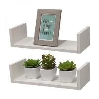 Kit 2 Prateleiras U 50 X 25cm Branca Suporte Invisível - 2