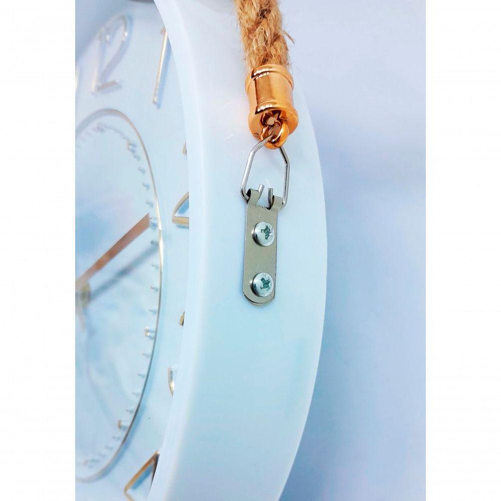 Relógio Parede Moderno Redondo Serrano Rose Gold White 30cm - 4