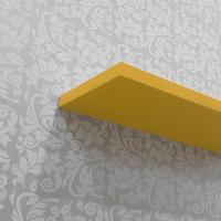 Prateleira U 100 x 25cm Amarela Suporte Invisível - 7