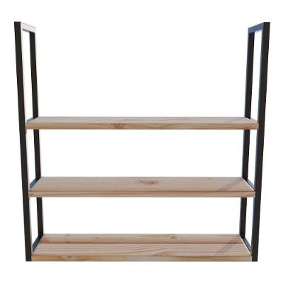 Estante Suspensa Industrial 100x20cm Preta Para Garagem