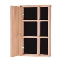 Espelho Para Banheiro Com Armário Milano Carvalho E Preto - 1