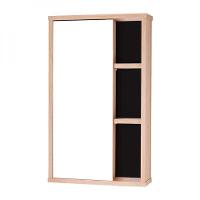 Espelho Para Banheiro Com Armário Milano Carvalho E Preto - 2