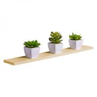 Prateleira 70 X 15cm Bege Claro Suporte Invisível - 1