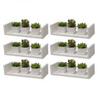 Kit 6 Prateleiras U 50 X 25cm Branca Suporte Invisível - 1