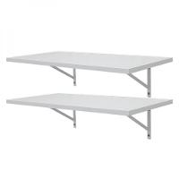 Kit 2 Prateleiras 70 X 25cm Branca Com Mão Francesa - 2