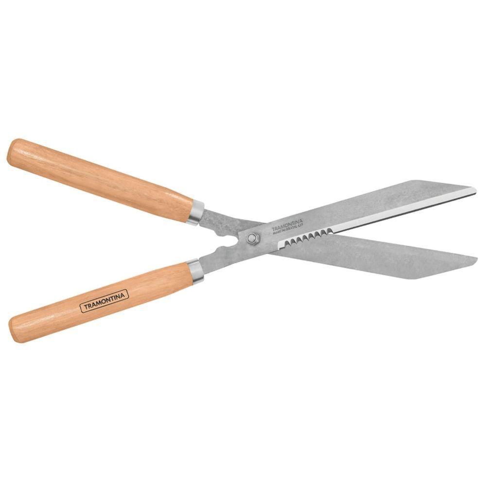 Tesoura Para Cerca-viva Tramontina Com Lâmina Serrilhada Metálica E Cabo De Madeira Tramontina - 1