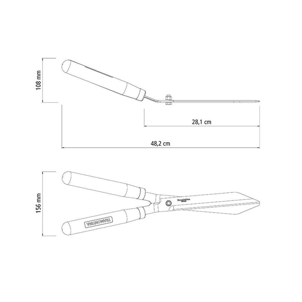 Tesoura Para Cerca-viva Tramontina Com Lâmina Serrilhada Metálica E Cabo De Madeira Tramontina - 4