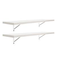 Kit 2 Prateleiras 70 x 20cm Branco Espessura 25mm - 1