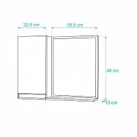 Armário para Banheiro com Espelho Freijó com Puxador Metal - 5