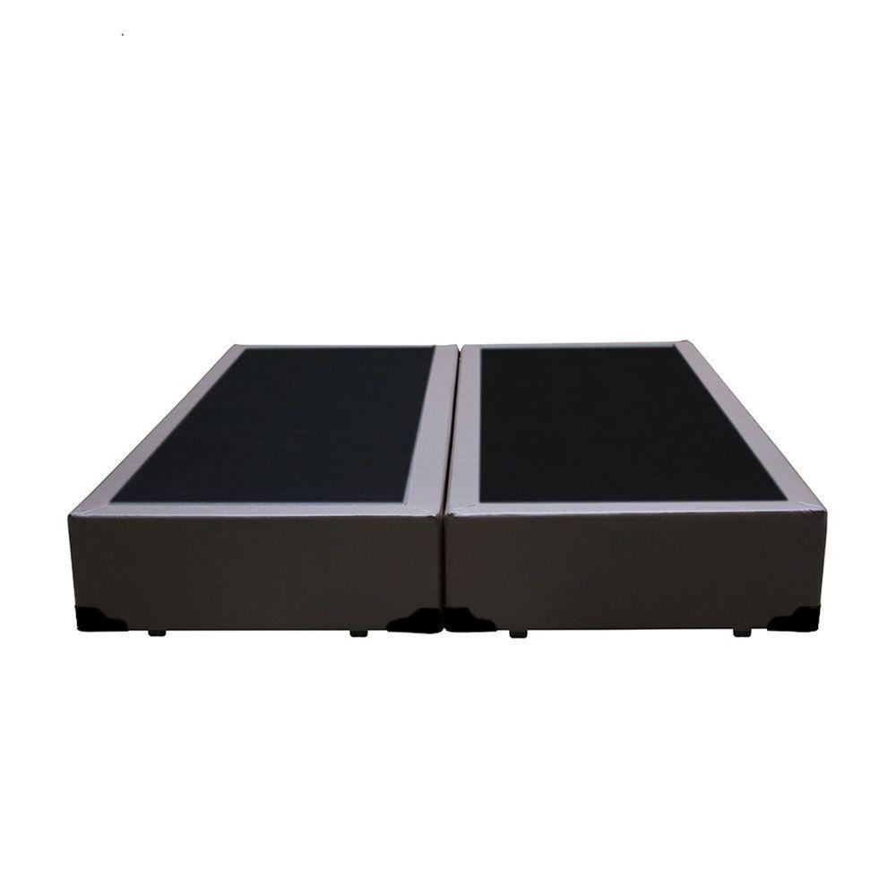 Base Box Queen Bipartido Homequeen Corino Marrom 40x158x198 - 2