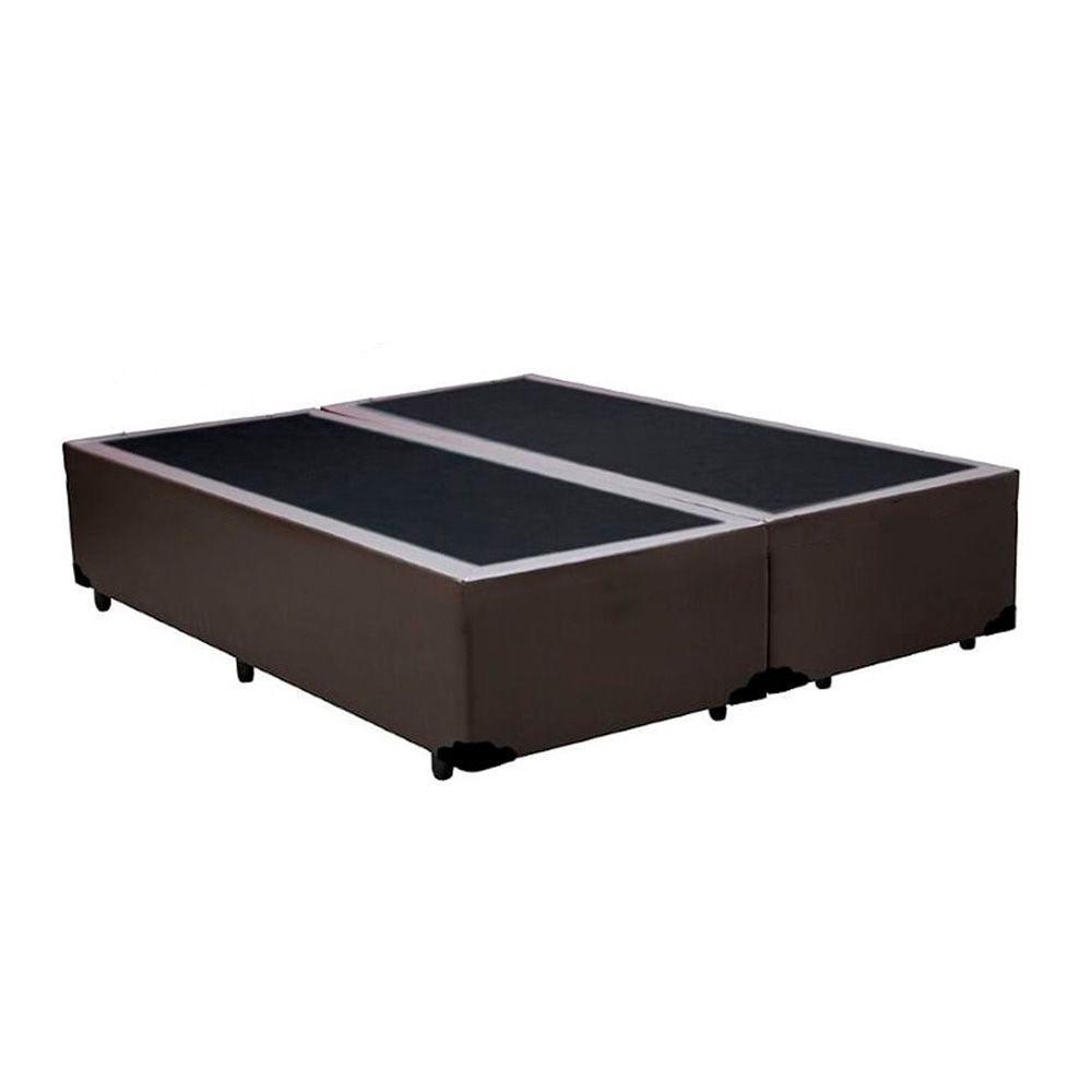 Base Box Queen Bipartido Homequeen Corino Marrom 40x158x198 - 6