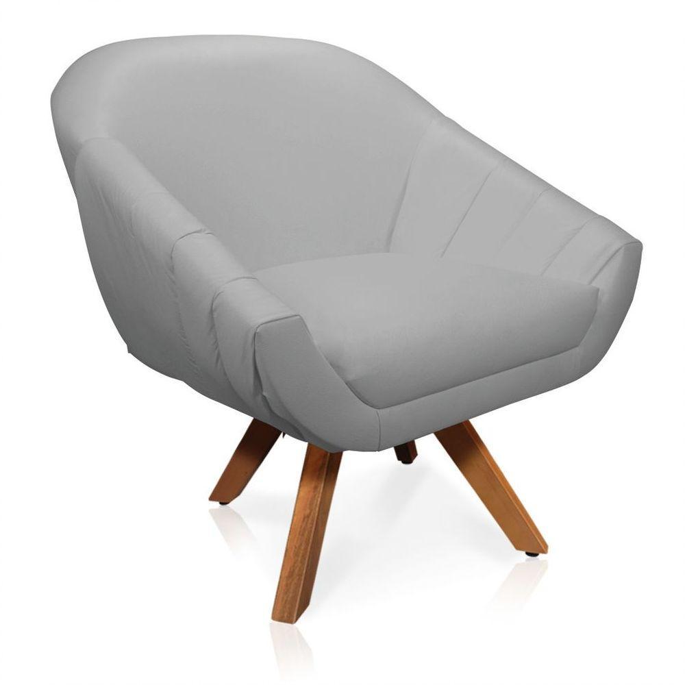 Kit 02 Poltronas GiratóRia Giovana Corino Base Madeira - 3