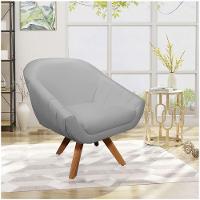 Kit 02 Poltronas GiratóRia Giovana Corino Base Madeira - 2