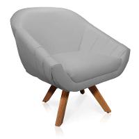 Kit 02 Poltronas GiratóRia Giovana Corino Base Madeira - 3