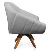 Kit 02 Poltronas GiratóRia Giovana Corino Base Madeira - 6