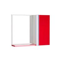 Espelho para Banheiro com Armário Vermelho Barra Vertical - 1