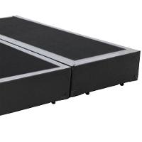 Base Box Blindado King Bipartido Homequeen Sintético Cinza 40x193x203 - 3