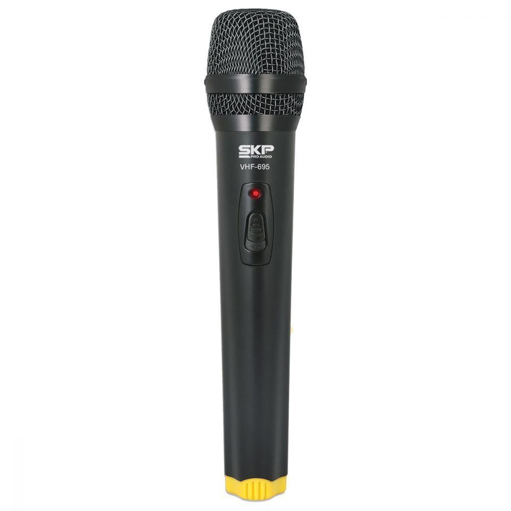 Microfone Sem Fio De Mão, Frequencia Vhf Alcance 50 Metros Vhf695 - 2