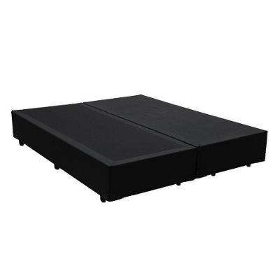 Base Box Blindado King Bipartido Homequeen Sintético Preto 40x193x203