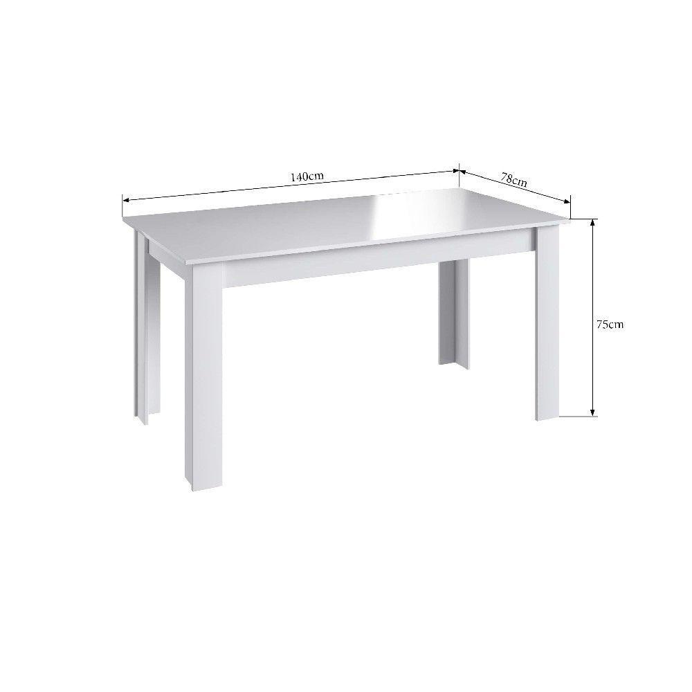 Conj Mesa Jantar Fixa 4 Cadeiras c/ Assento Estofado Branco - 2