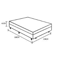 Cama Box Baú Blindado Casal Homequeen Sintético Marrom 41x138x188 - 2