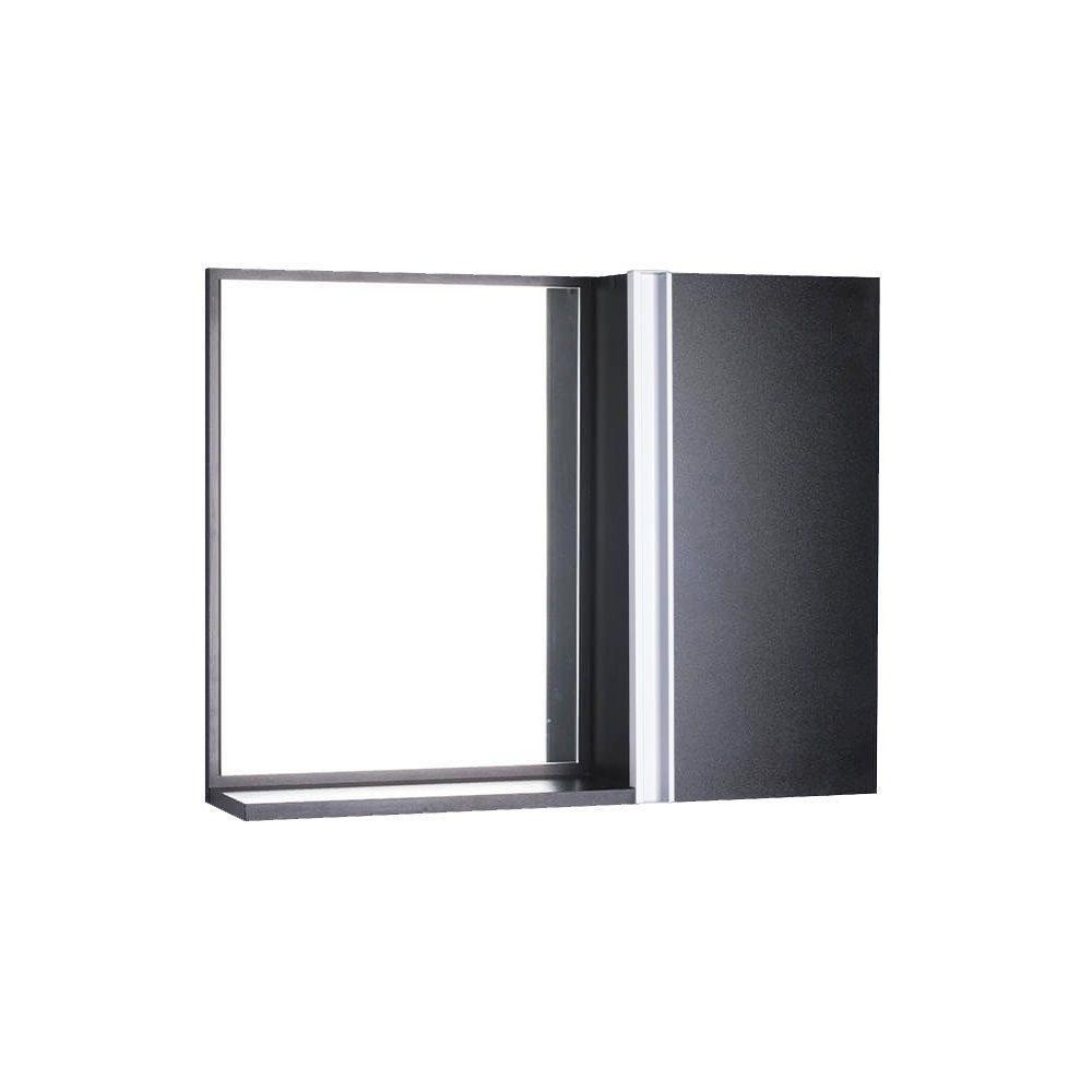 Espelho para Banheiro com Armário Preto Barra Vertical - 1