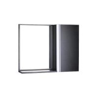 Espelho para Banheiro com Armário Preto Barra Vertical - 1