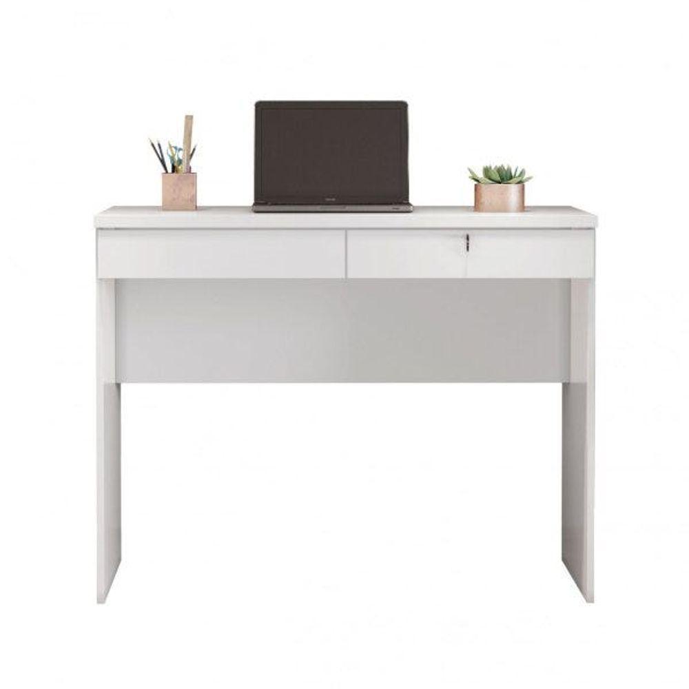 Escrivaninha 02 Gavetas Chave Felícia Branco - 1