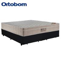 Cama Box Queen Bipartido Suede + Colchão Ortobom Airtech Molas Ensacadas 65x158x198 Preto - 3