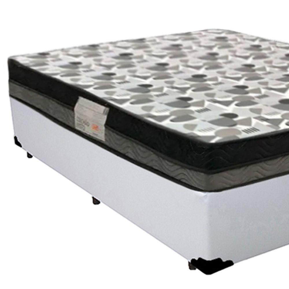 Cama Box Casal Sintético + Colchão Casal Ortobom Iso Dupla Face 60x138x188 Cor:branco - 3