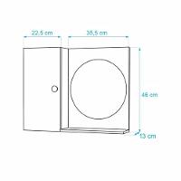 Armário para Banheiro com Espelho Redondo Madeira Escura - 2