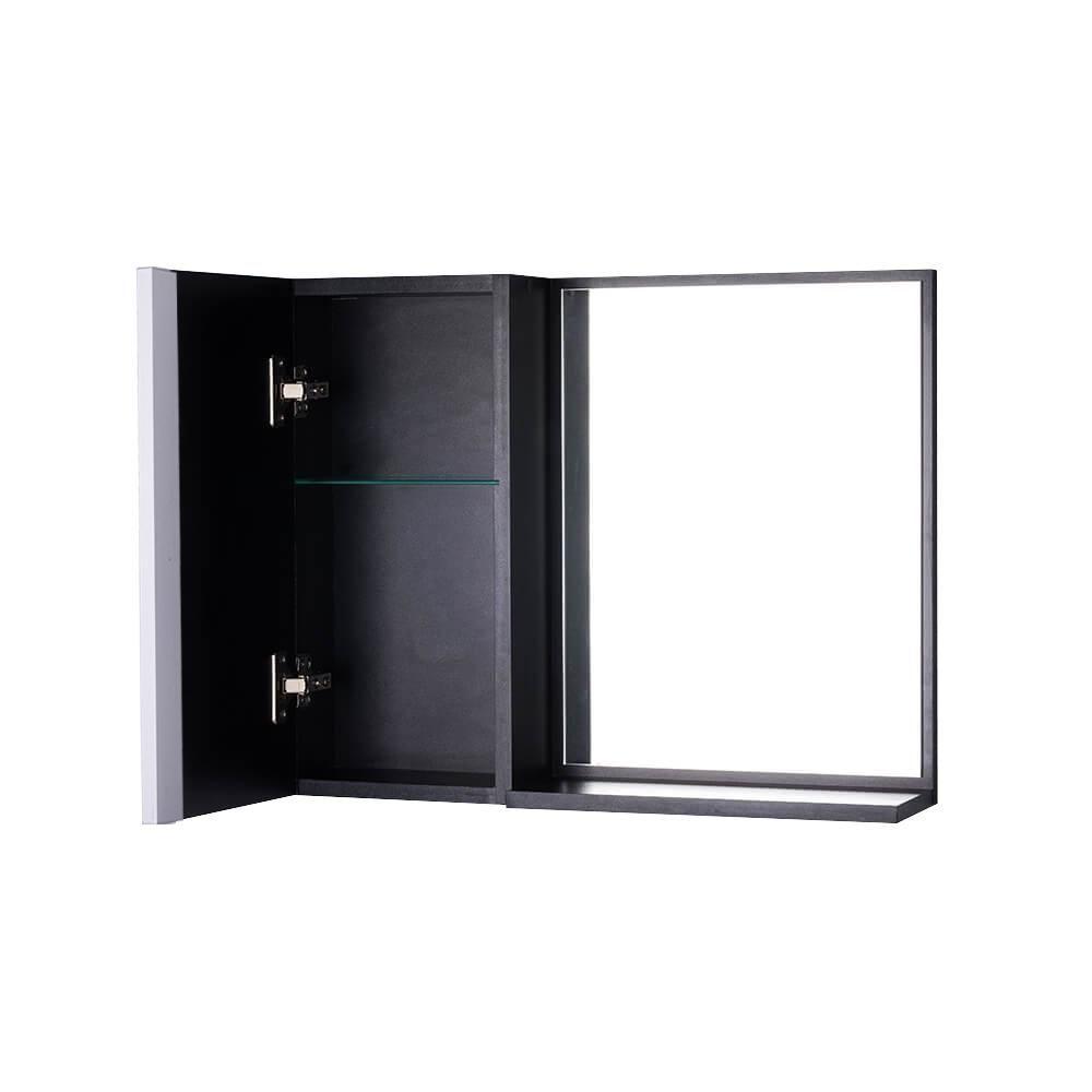 Armário para Banheiro com Espelho Preto Barra Vertical - 3