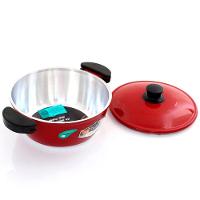 Panela 24cm Vermelho Resistente Gulê Em Alumínio 2,5 Litros - 3