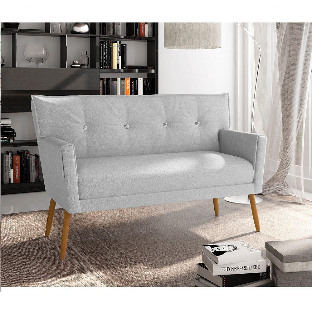 Kit Namoradeira E Poltrona Anitta Linho D'rossi A05 Cinza - 8