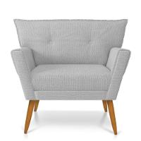 Kit 02 Poltronas Anitta Linho D'rossi A05 Cinza Claro - 6