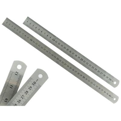 Kit 2 Réguas Metal Leve Aço Inoxidável 30 e 40cm