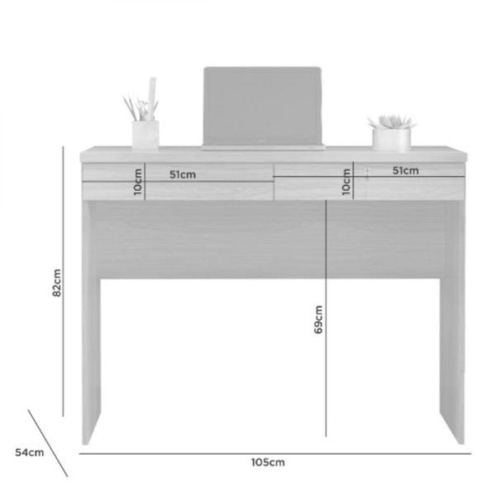Escrivaninha 2 Gavetas Chave Felícia Noronha - 6