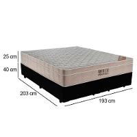 Cama Box King Bipartido Sintético + Colchão Ortobom Airtech Molas Ensacadas 65x193x203 Cor:preto - 6