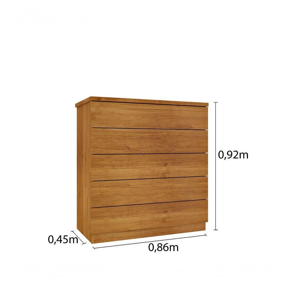 Comoda Premium 5 Gavetas Tcil Cinamomo - 2
