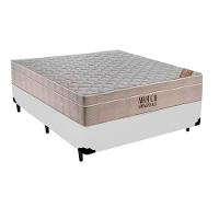 Cama Box Casal Sintético + Colchão Casal Ortobom Airtech Molas Springpocket (65x138x188) Branco - 1