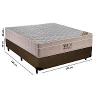 Cama Box Casal Sintético + Colchão Casal Ortobom Airtech Molas Springpocket (65x138x188) Marrom - 6