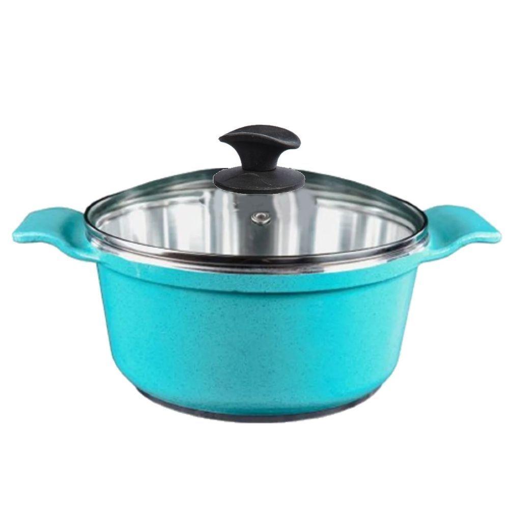 Caçarola Azul Turquesa Alumínio Usinado Javali Aa 24Cm - 1