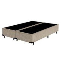 Base Box King Bipartido Homequeen Suede Bege 40x193x203 - 1