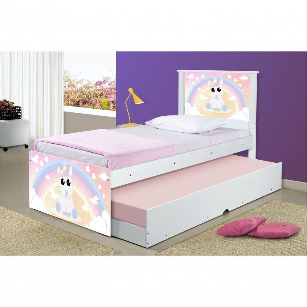 Cama Baby Unicórnio Com Auxiliar E Colchões - 1