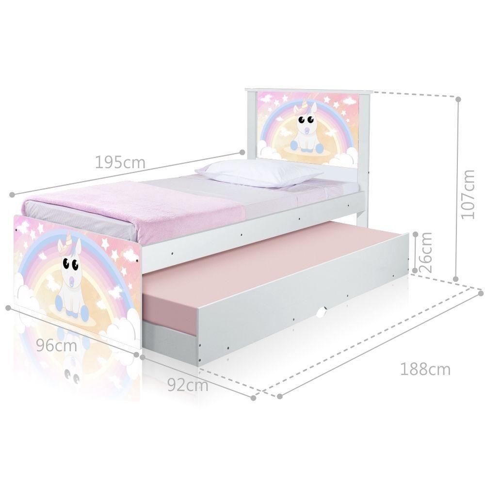 Cama Baby Unicórnio Com Auxiliar E Colchões - 3